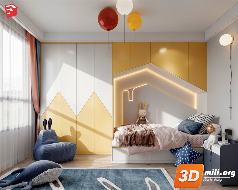 Children Room Scenes Skp FIles 